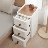 【CL】26Q3#6606 6607 Multi-layer bedside table storage, white four-layer drawer cabinet, simple home organizing cabinet, storage cabinet, bedroom wardrobe storage box details Picture